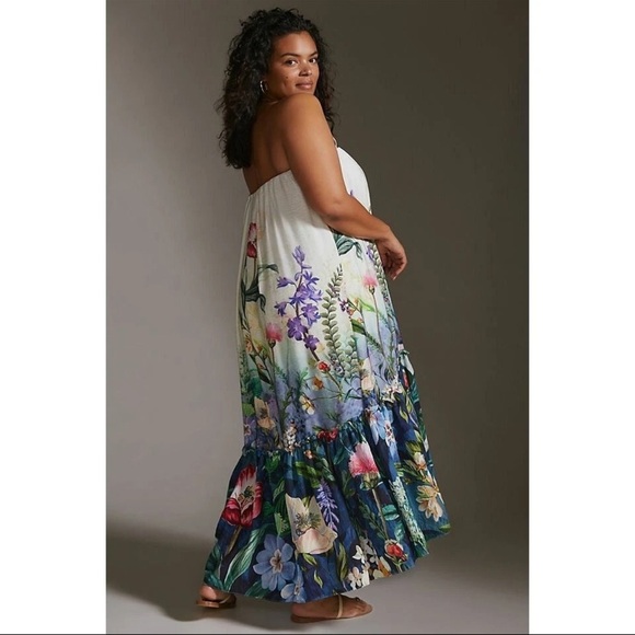 Anthropologie Dresses & Skirts - Anthroplogie Strapless Floral Maxi Dress Size L